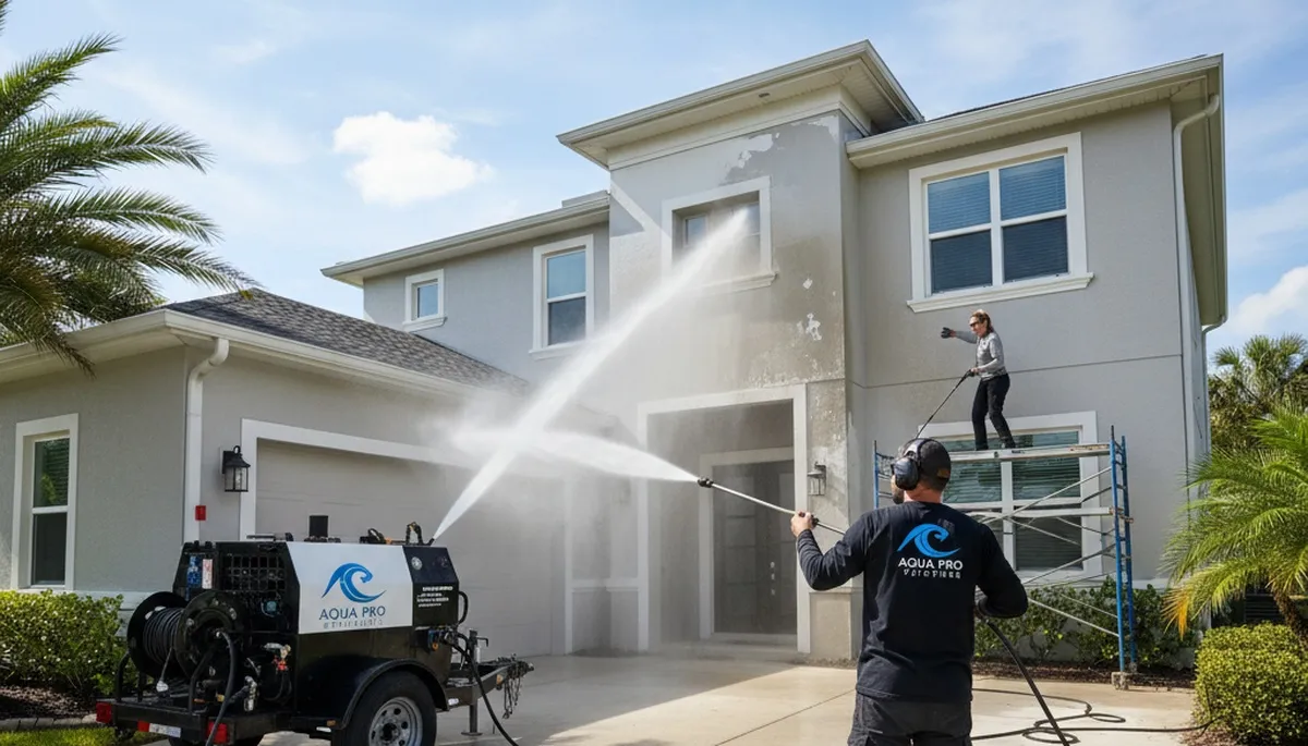 Professional pressure cleaning for home exterior surfaces in Durham, NC by expert painters